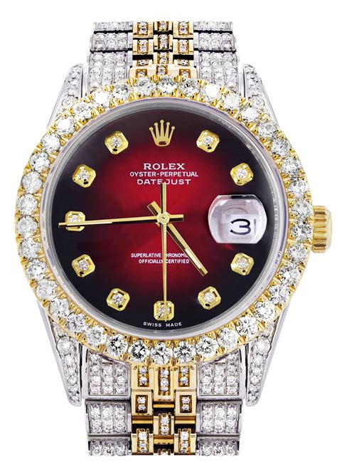 iced out red rolex|iced out rolex bezel.